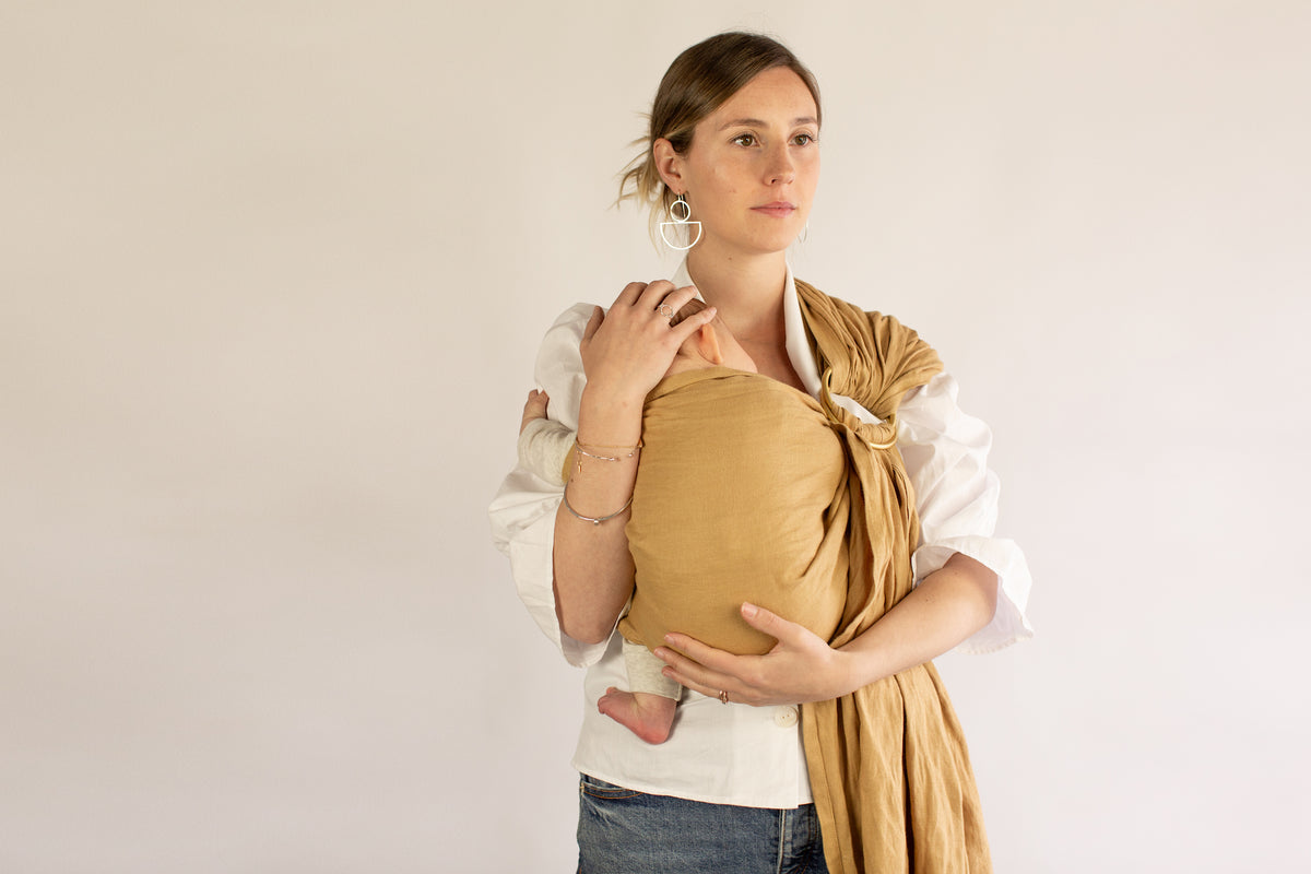 Gathered Shoulder Ring Sling conversion (add on to a wrap purchase) ⋆  Firespiral Slings